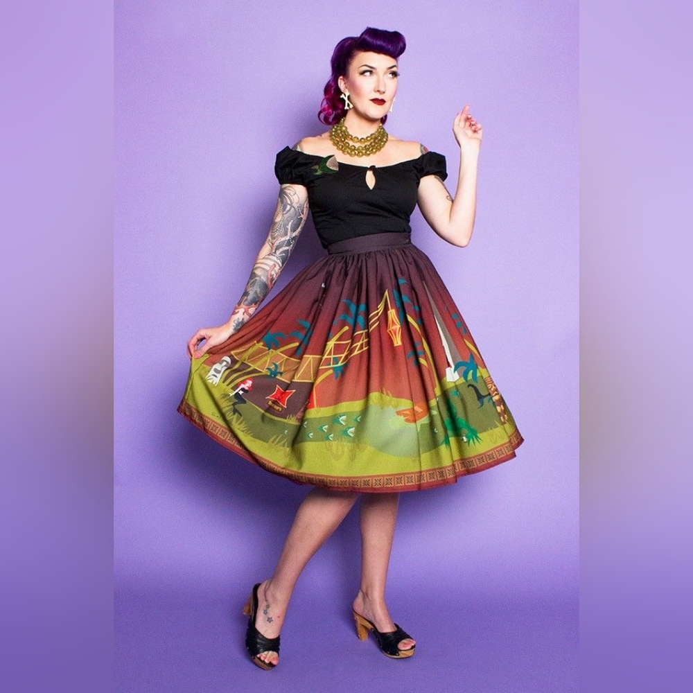 TOBS monster tiki island novelty skirt